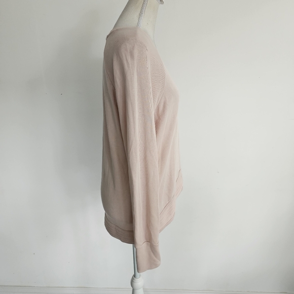 Athleta Serenity Blush Pink Criss Cross Sweatshirt - Picture 6 of 8